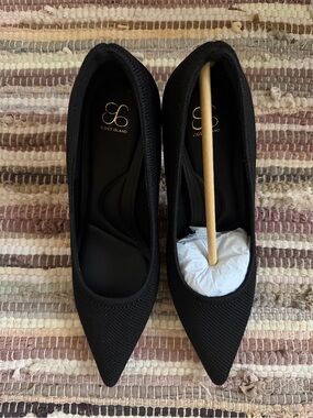 Cozy Island Women's Black Pointed Toe Heels